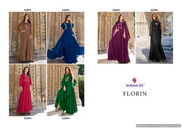 Arihant-Florin Satin Silk Gown Style Kurtis Seller